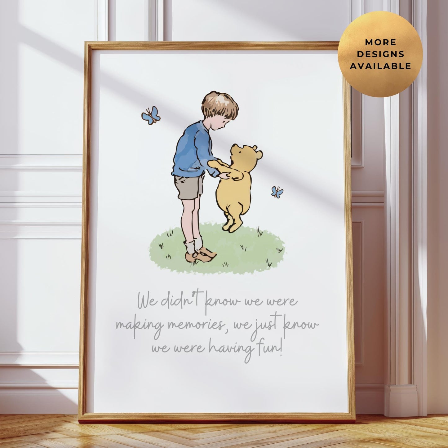 Winnie The Pooh "Making Memories" Nursery Print