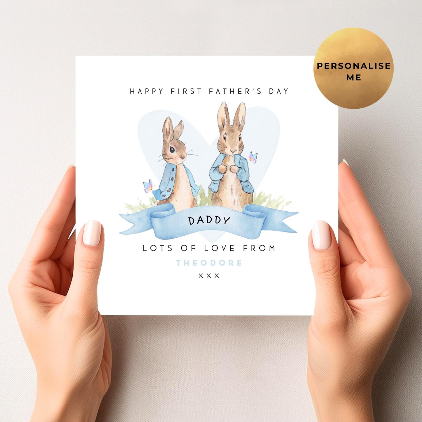 Peter Rabbit First Father's Day Card