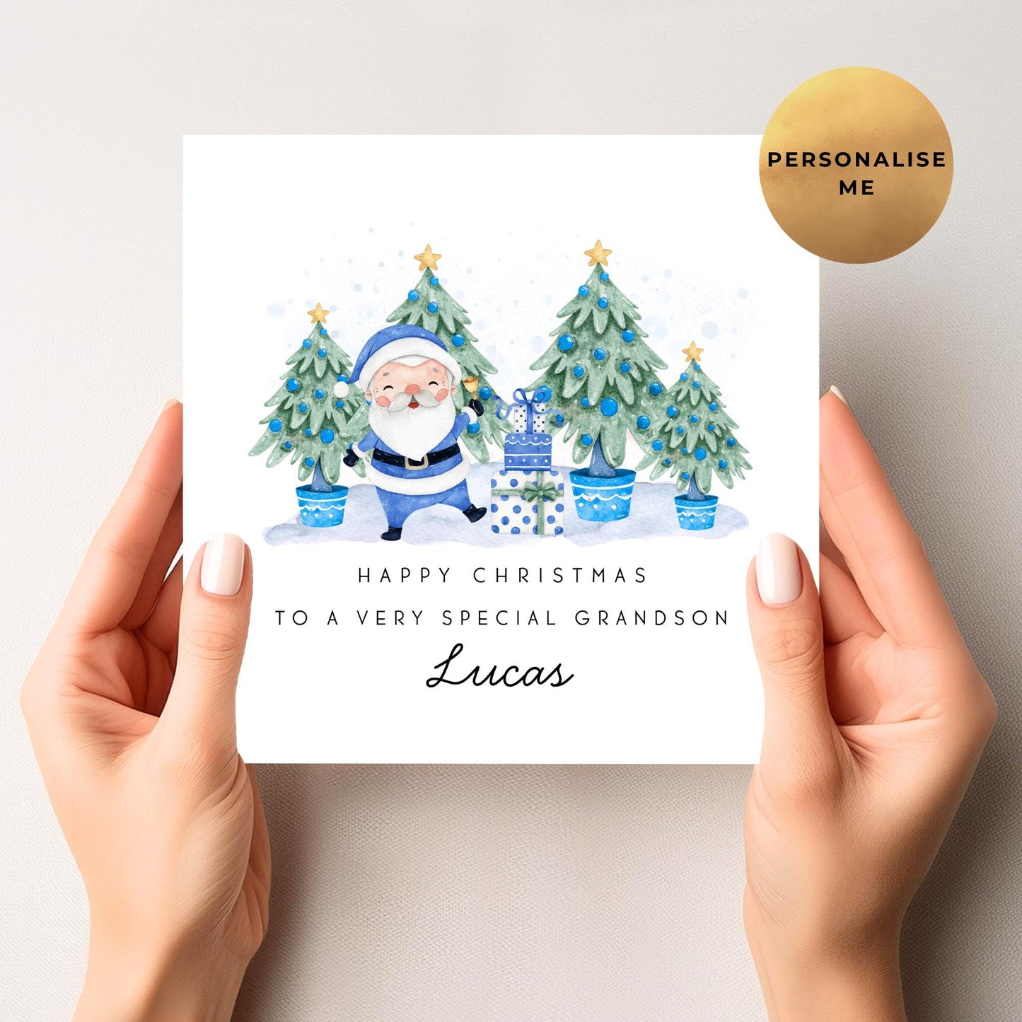 Santa Christmas Card For Little Boy