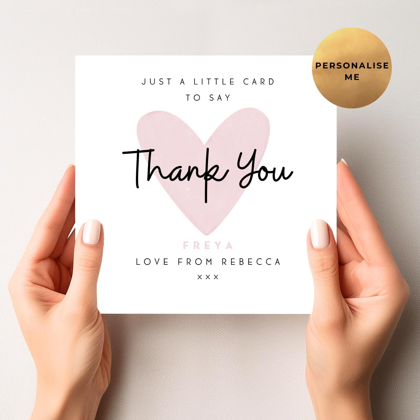 Minimal Heart Thank You Card