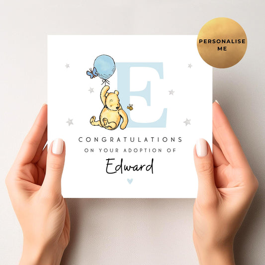 Winnie The Pooh Adoption Day Card For Little Boy