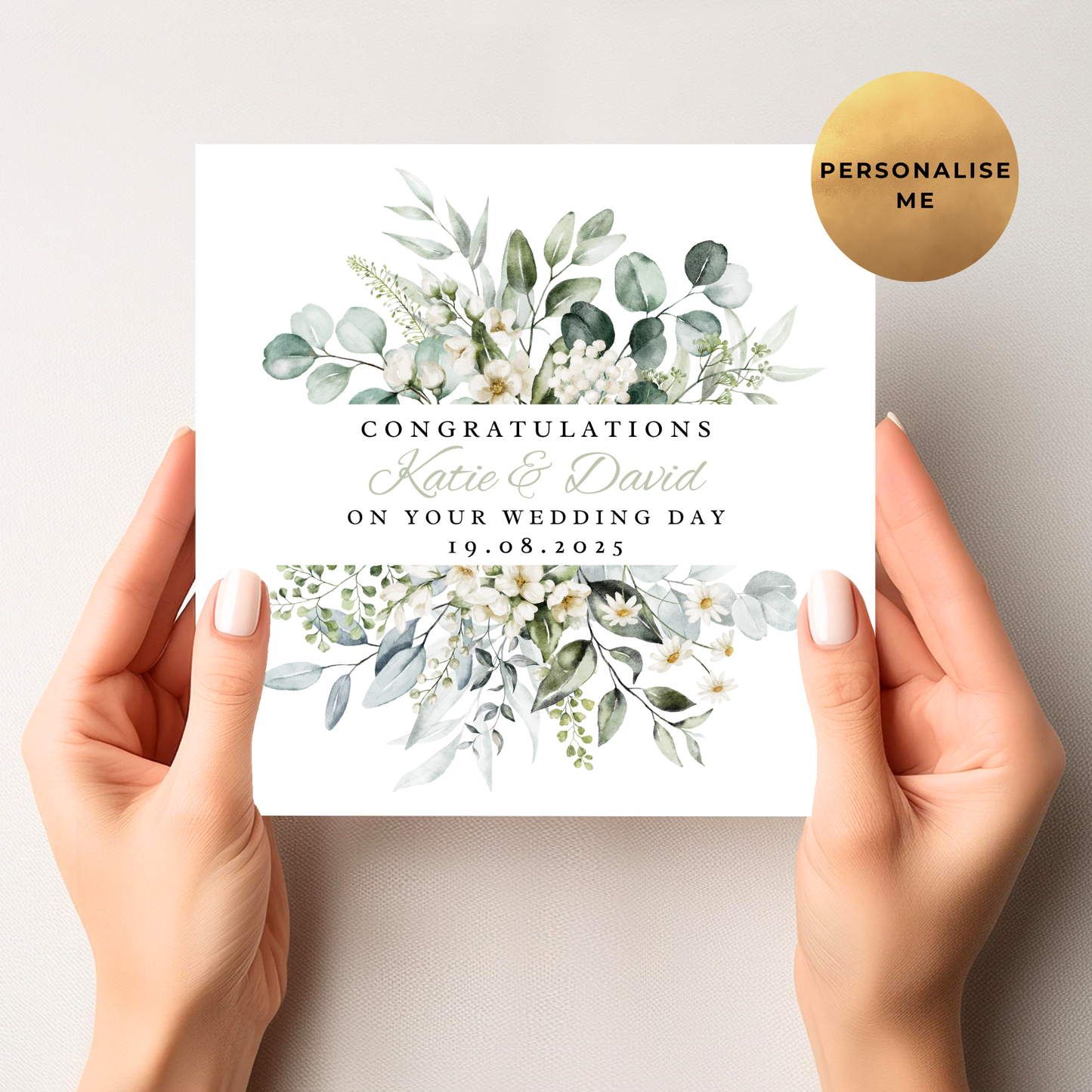 Elegant Eucalyptus Wedding Card