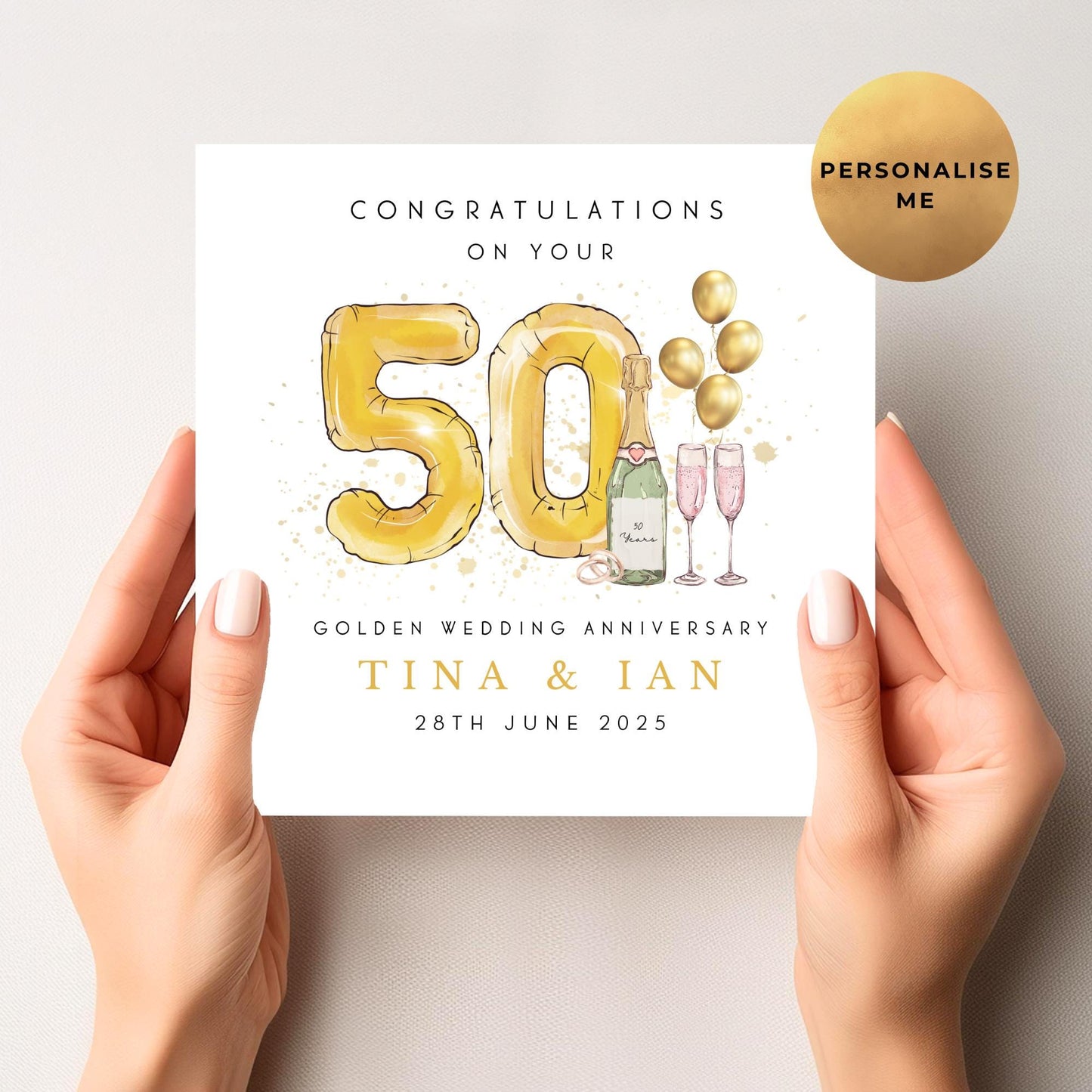 Golden Wedding Anniversary Card