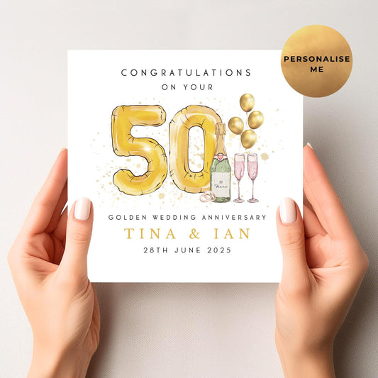 Golden Wedding Anniversary Card