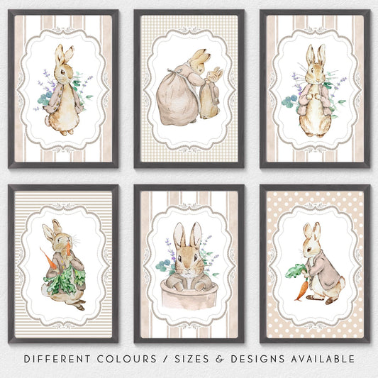 6x Peter Rabbit Nursery Prints