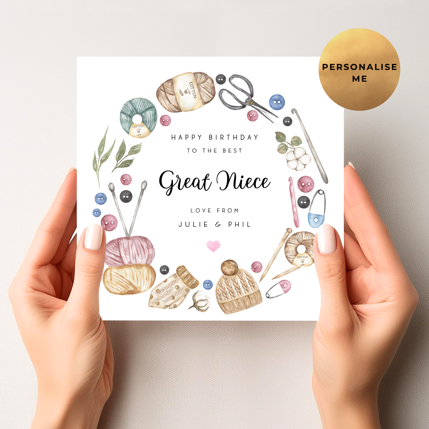 Sewing / Crocheting Birthday Card