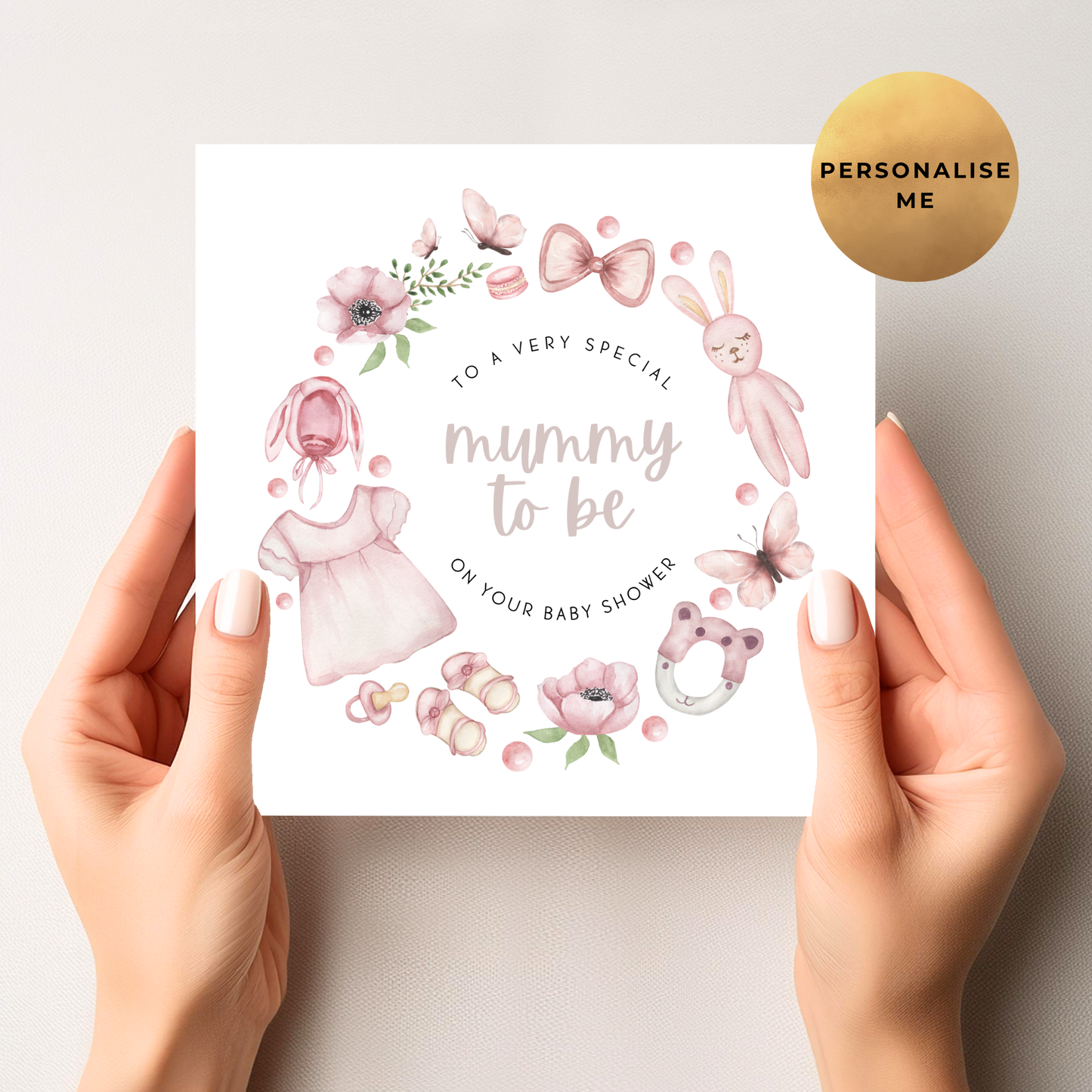 Baby Shower Card For Girl Mum