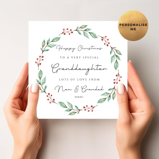 Christmas Card For Granddaughter