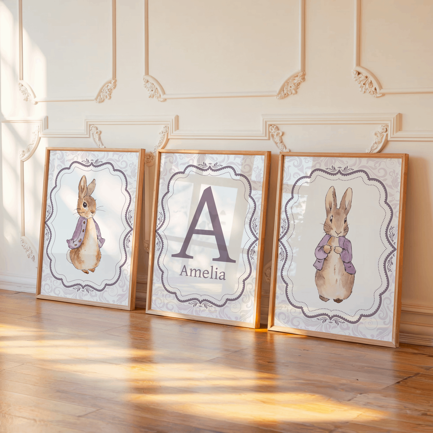 3x Peter Rabbit Vintage Nursery Prints