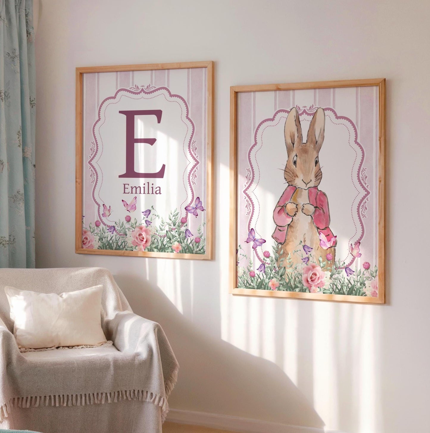 2x Peter Rabbit Floral Prints