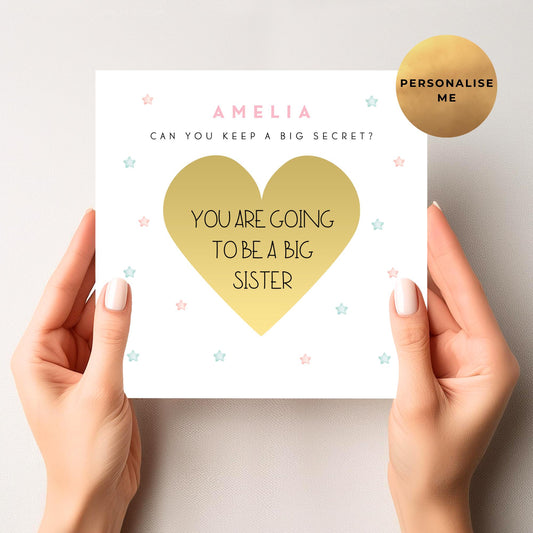 Pregnancy Reveal Scratch Card For Big Sister!