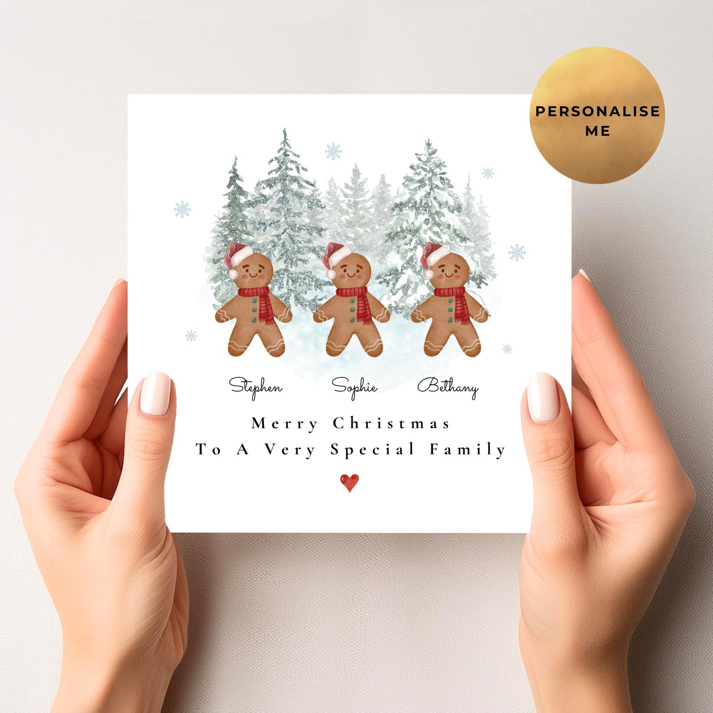 Gingerbread Family Christmas Card