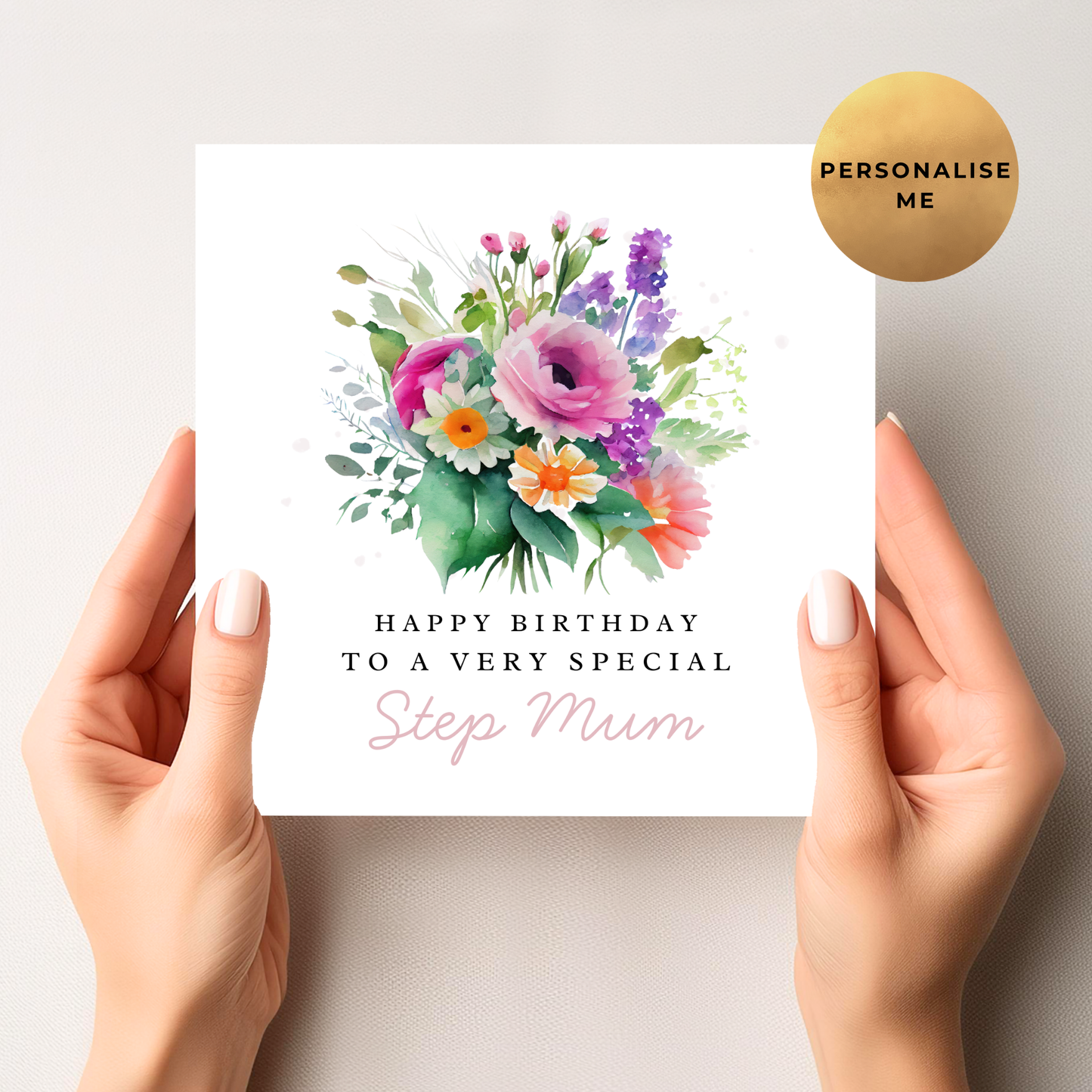 Floral Birthday Card For Nanny