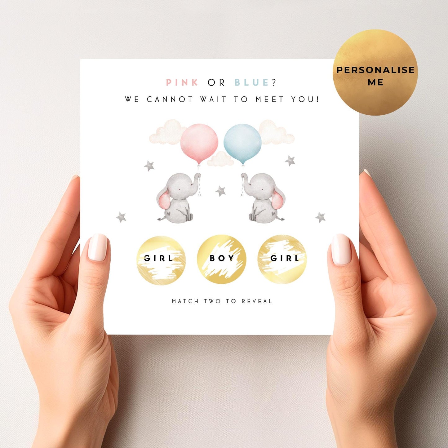 Gender Reveal Scratch Card