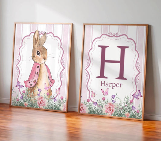 2x Peter Rabbit Floral Prints