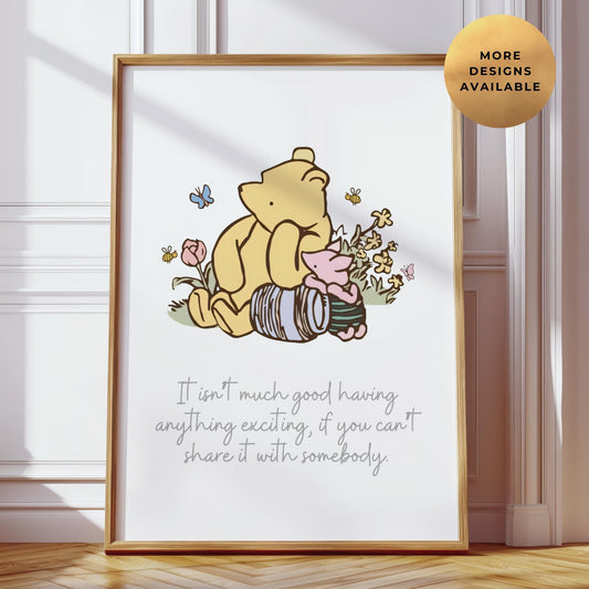 Winnie The Pooh "Share It With Somebody" Nursery Print
