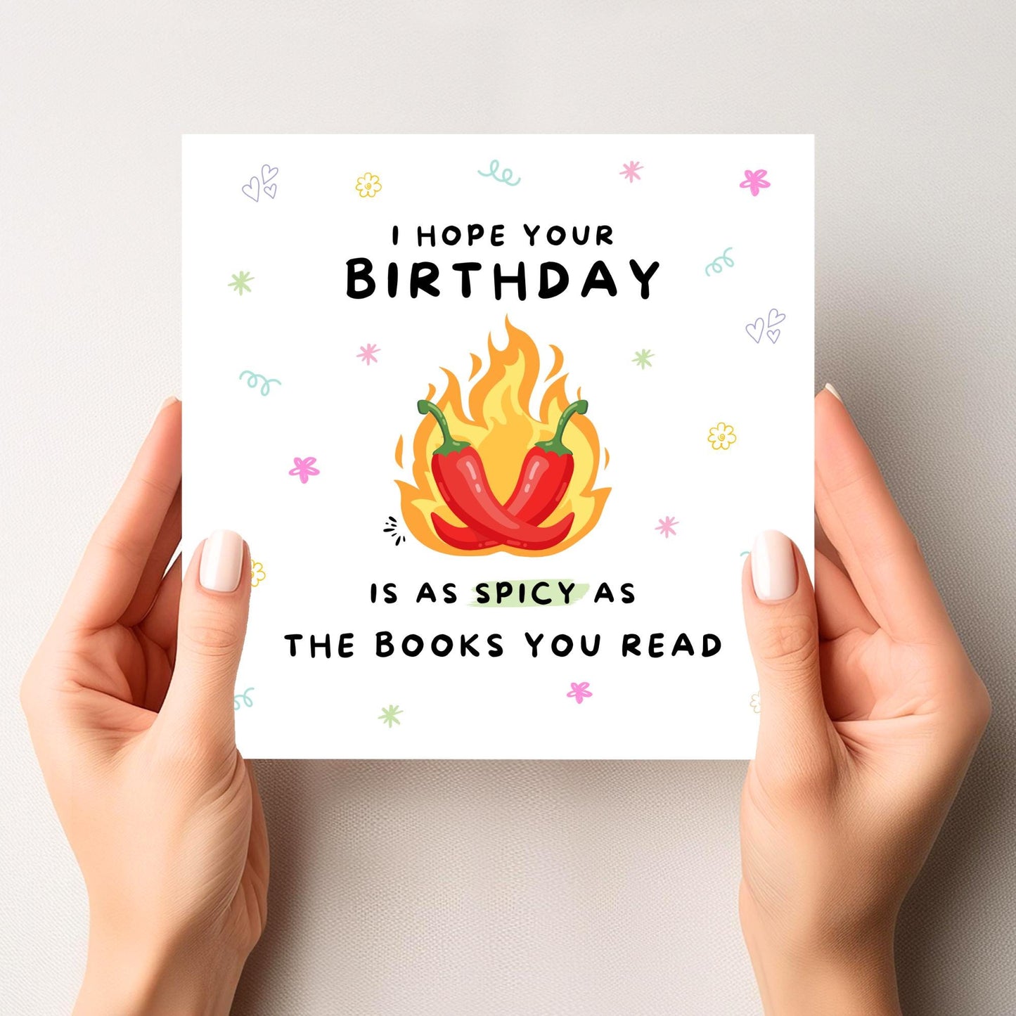 Spicy Book Birthday Card