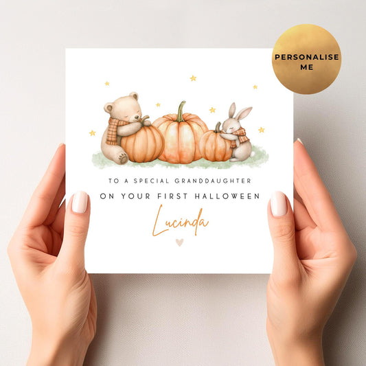 Cute Pumpkin First Halloween Card