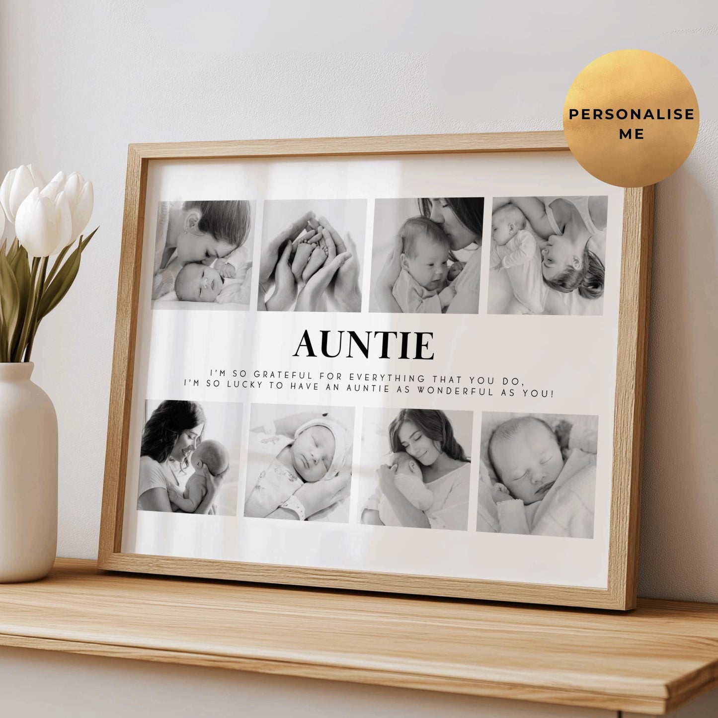 Personalised Print Gift For Auntie