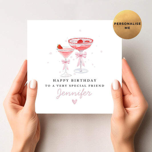 Cocktail Birthday Card For Friend