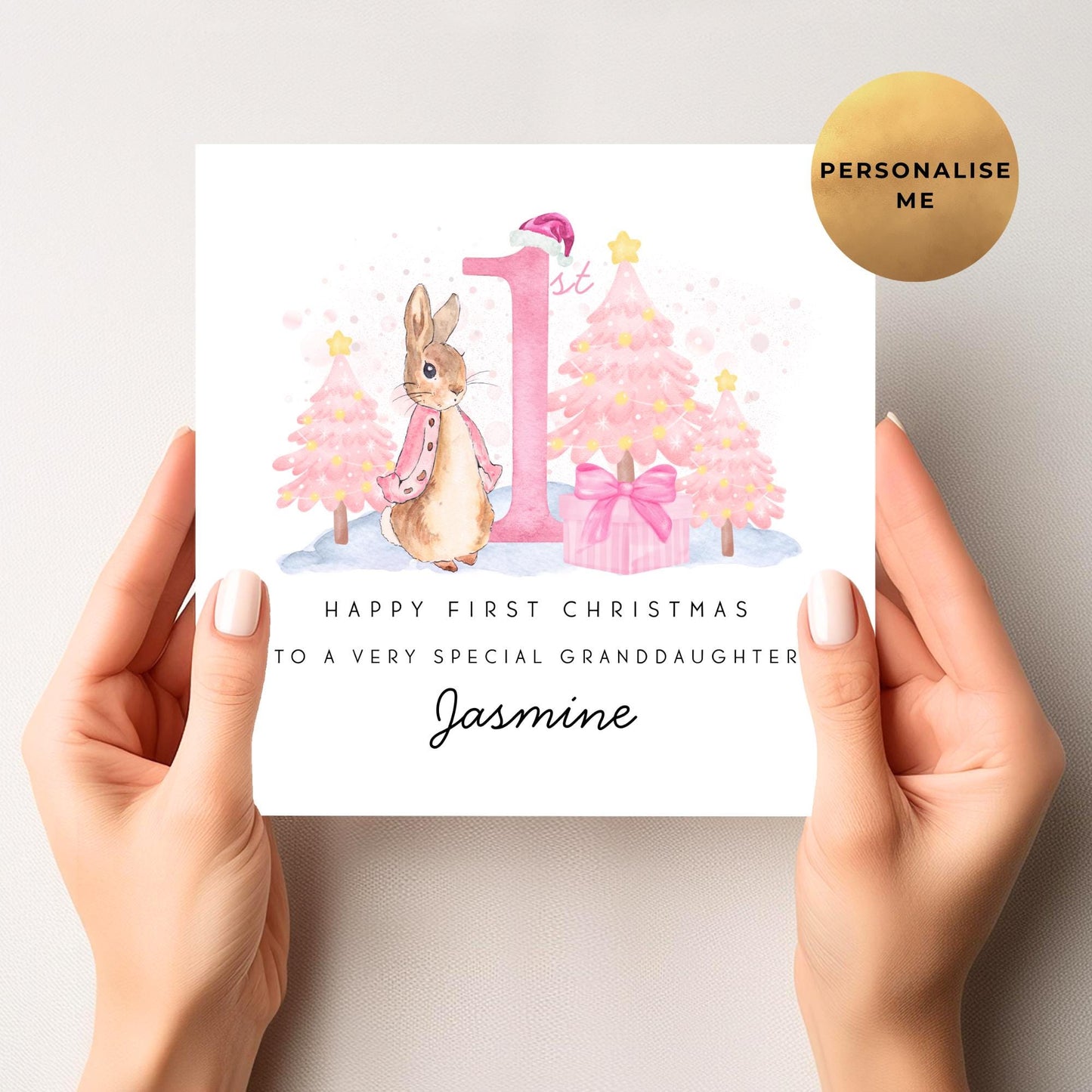 Peter Rabbit First Christmas Card For A Little Girl