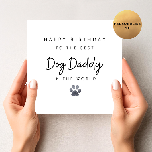 Birthday Card From The Dog To Dad