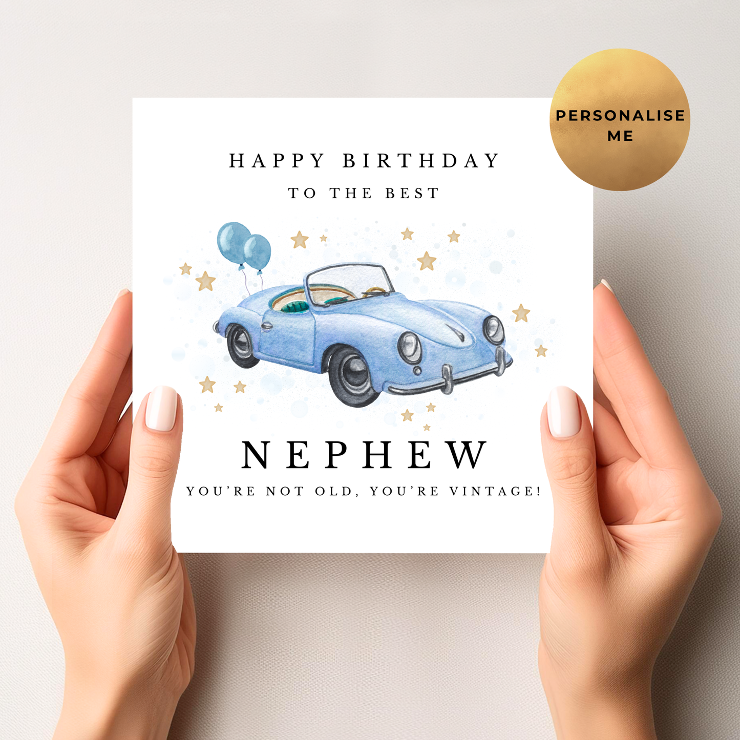 Vintage Car Birthday Card
