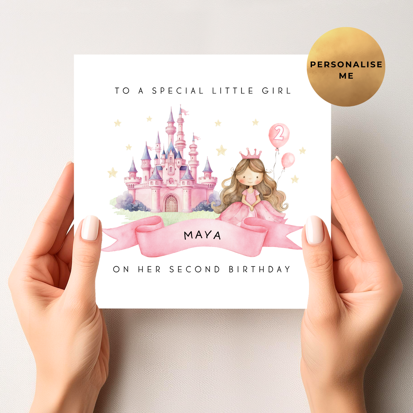 Princess Birthday Card - Any Age