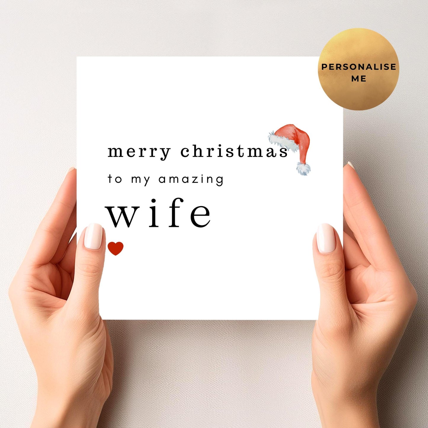 First Christmas Card As My Wife