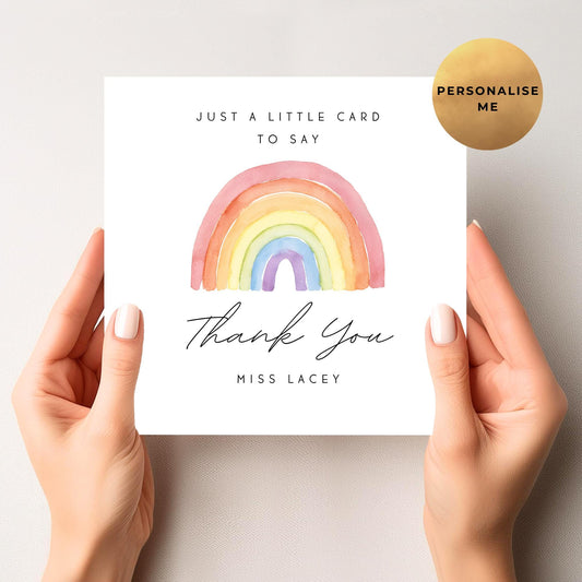 Personalised Teacher Thank You Card