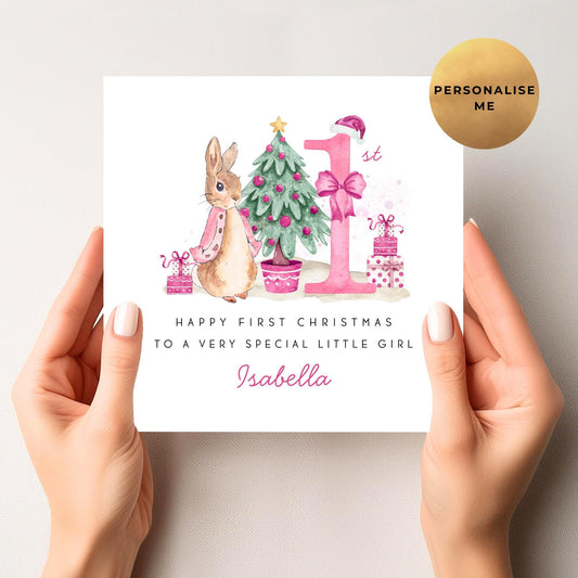 Peter Rabbit First Christmas Card For Little Girl