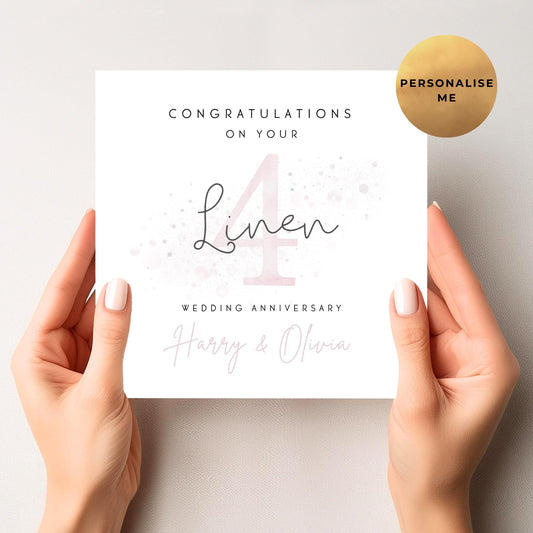 Linen Anniversary Card