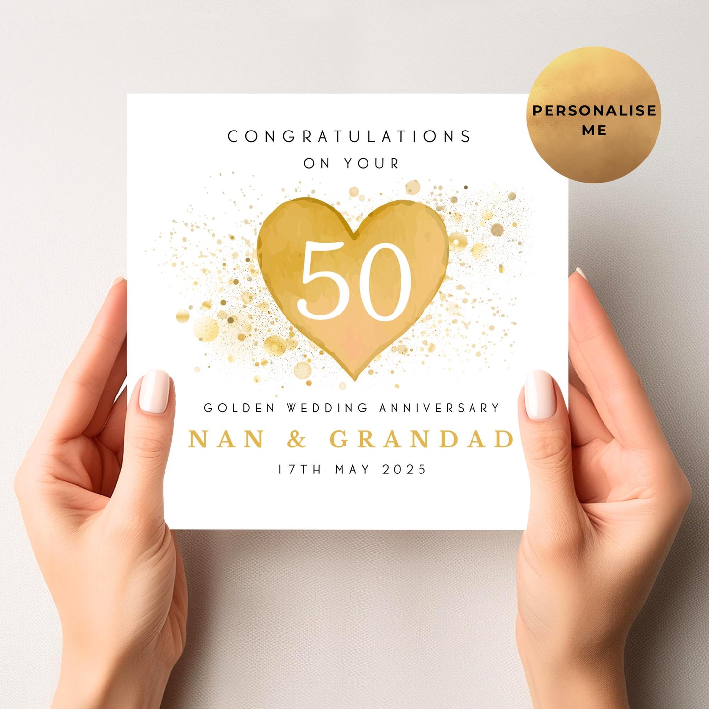 Golden Wedding Anniversary Card