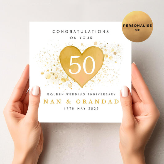 Golden Wedding Anniversary Card