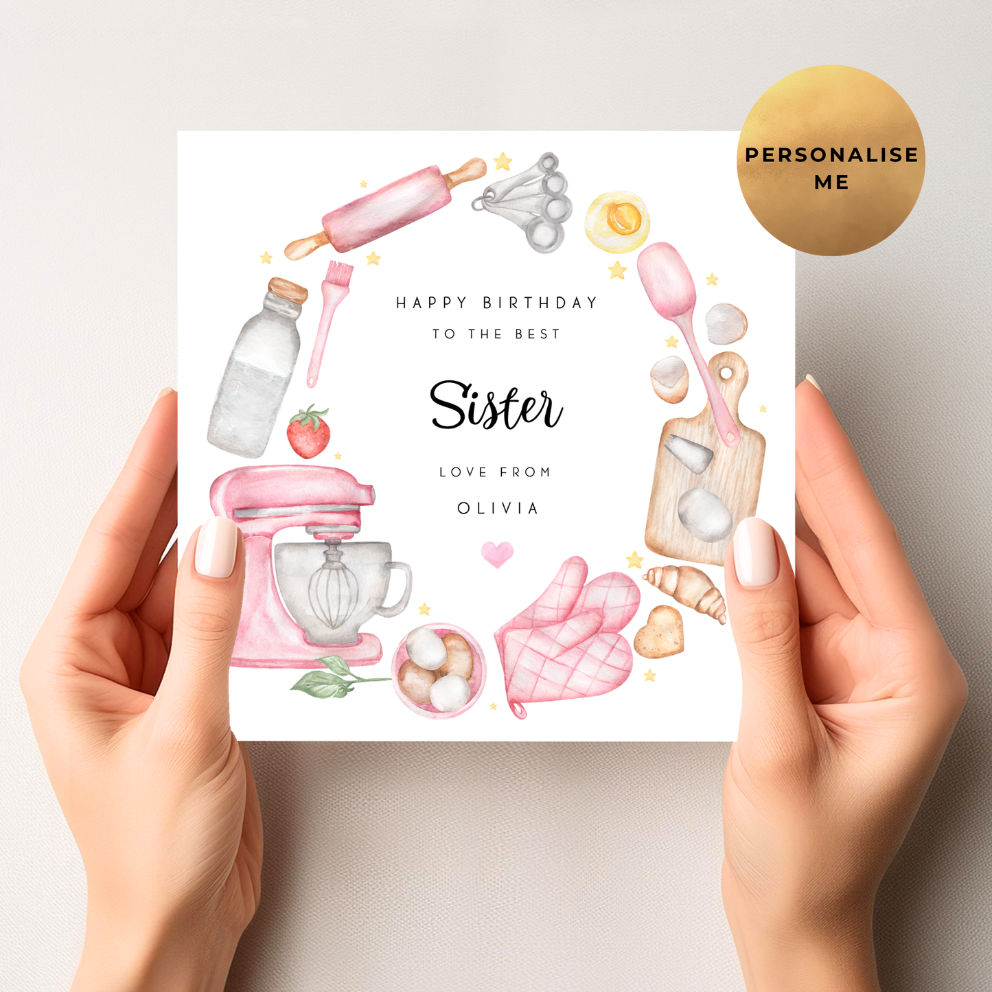 Baking Themed Birthday Card For Her