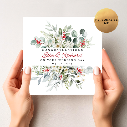 Elegant Winter Wedding Card