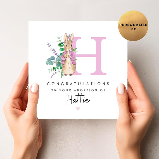 Peter Rabbit Adoption Day Card For Little Girl