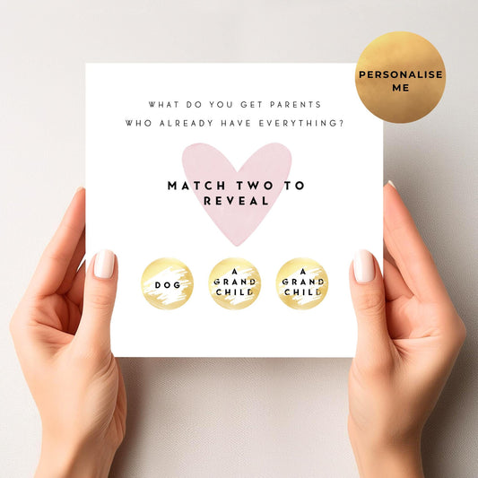 Pregnancy Announcement Scratch Card To Parents