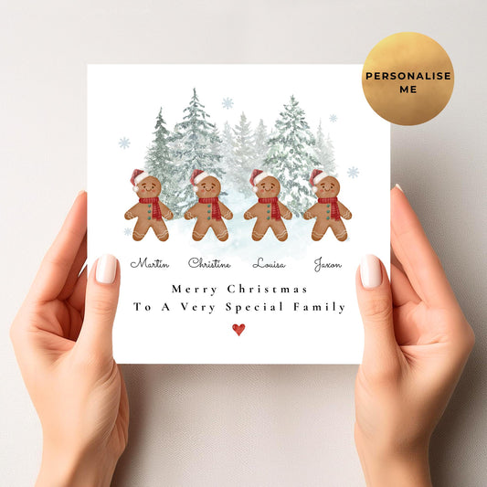 Gingerbread Family Christmas Card