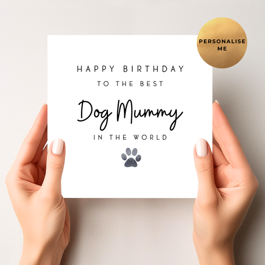 Birthday Card From The Dog To Mum