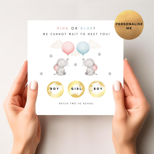 Gender Reveal Scratch Card
