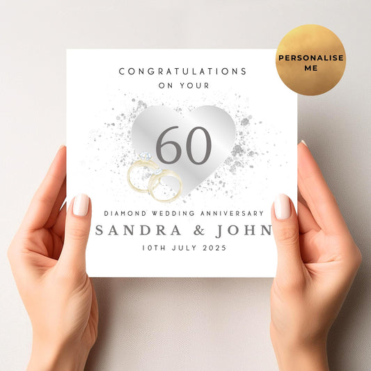 Diamond Wedding Anniversary Card