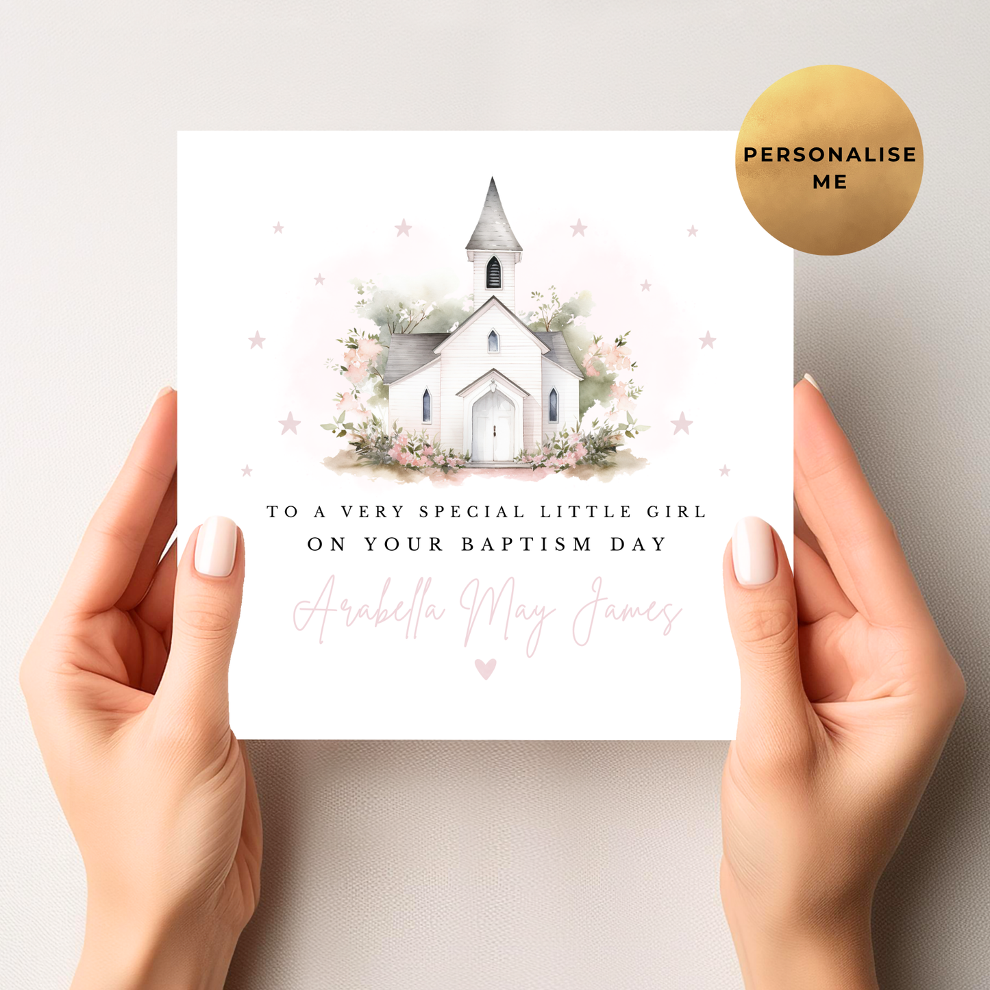 Religious Occasion Card For Little Girl
