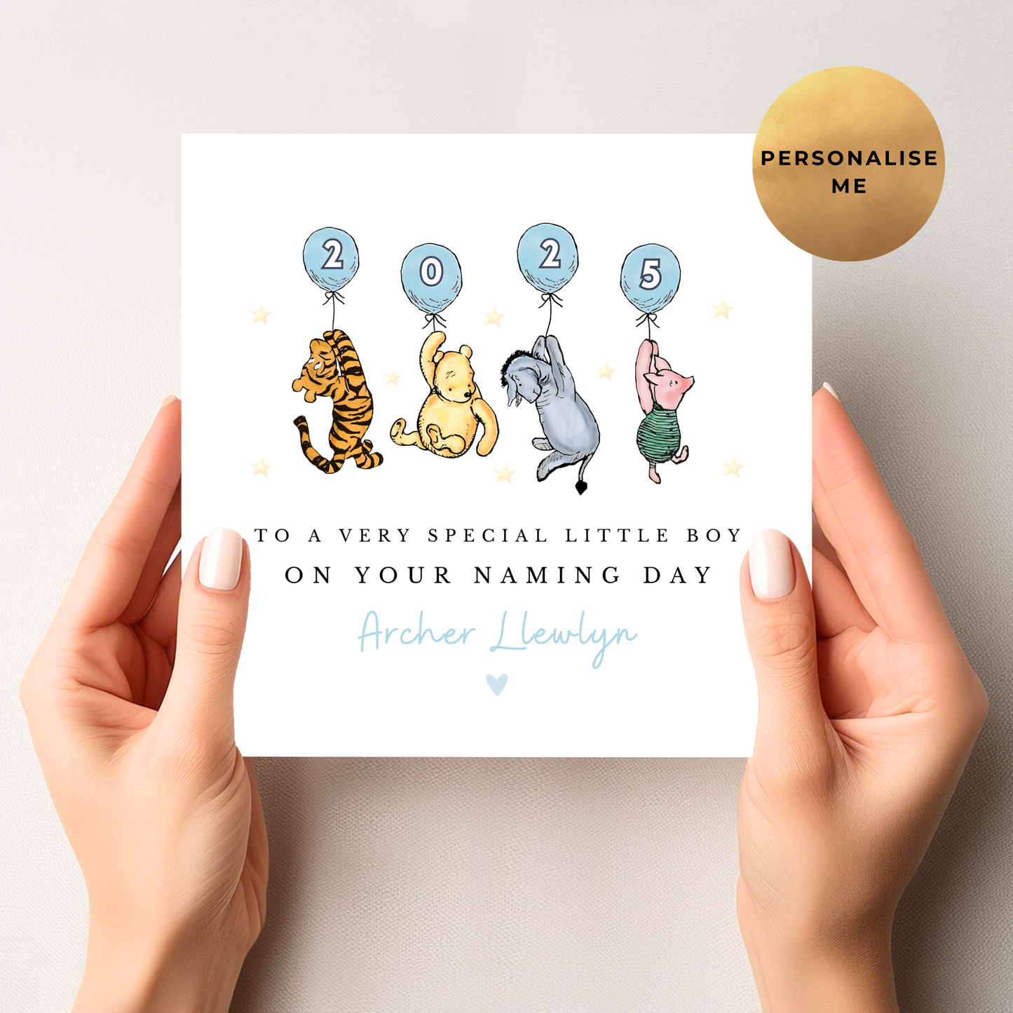 Winnie The Pooh Religious Occasion Card For Little Boy