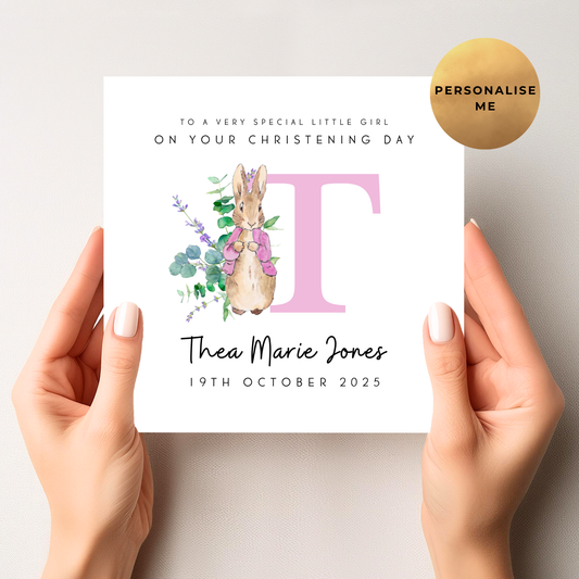 Peter Rabbit Religious Occasion Card For Little Girl