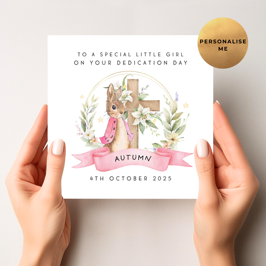 Peter Rabbit Religious Occasion Card For Little Girl