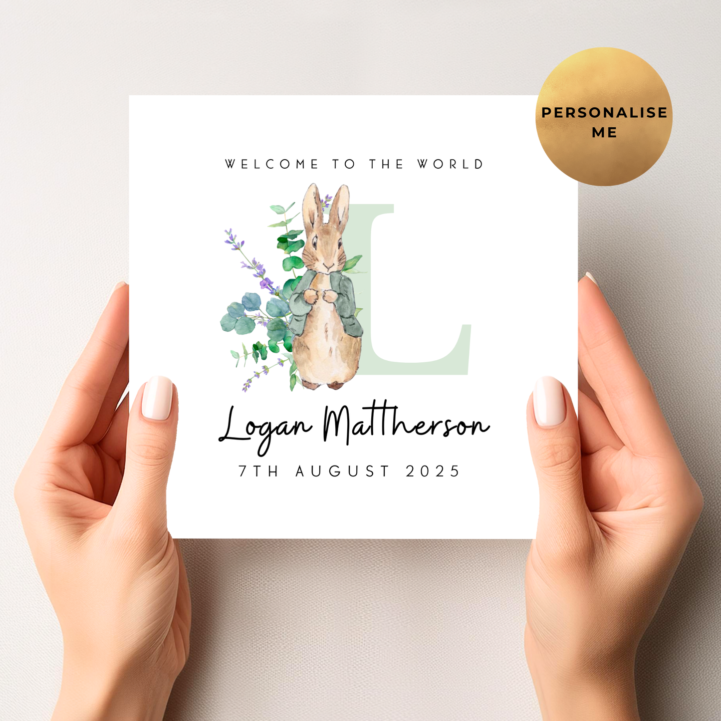 Peter Rabbit Unisex New Baby Card