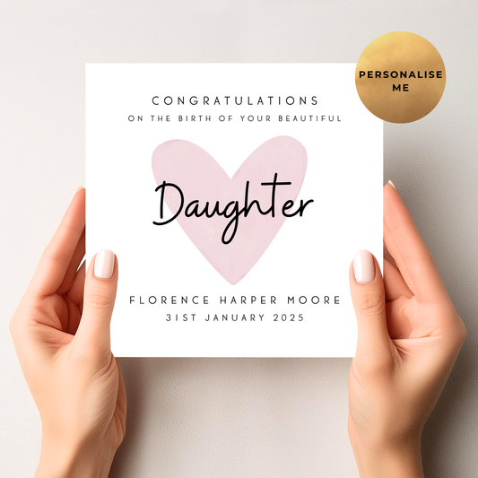 Congratulations On Your New Daughter Card