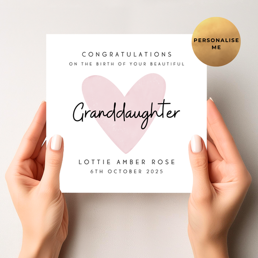 Congratulations On Your New Granddaughter Card