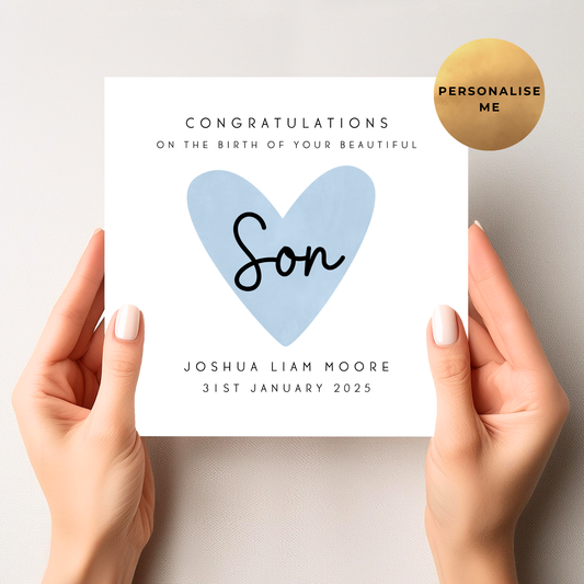 Congratulations On Your New Son Card